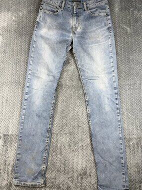 Levis Jeans Mens Blue Slim Straight Stretch Medium Wash Denim